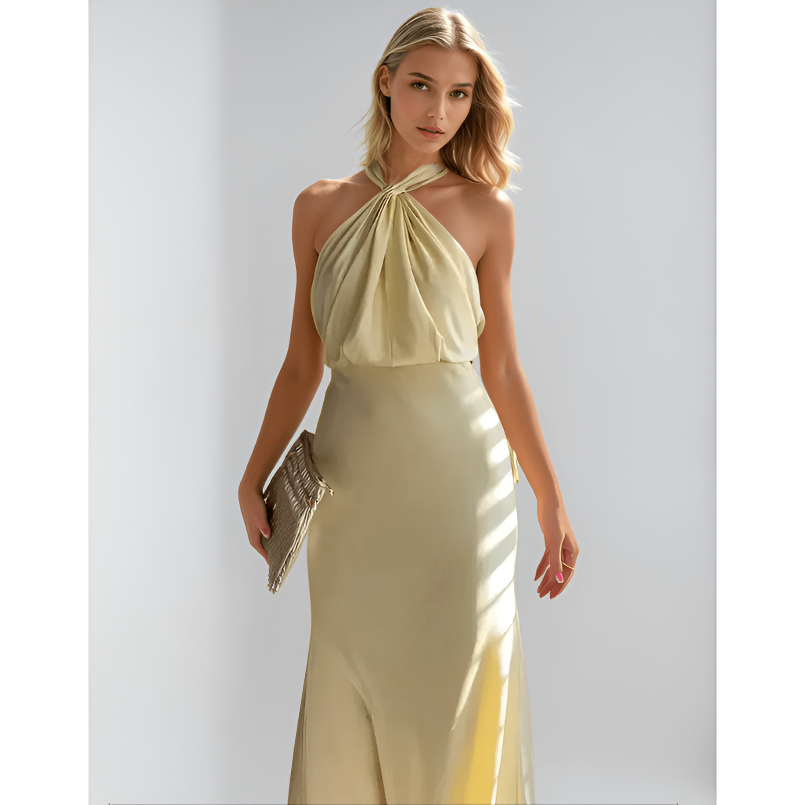Women's Maxi Dress – Satin Halter Neck, Flowing Elegant Design-83281-3d23a73d-2c34-4dd7-8717-b3c19e22bcdd