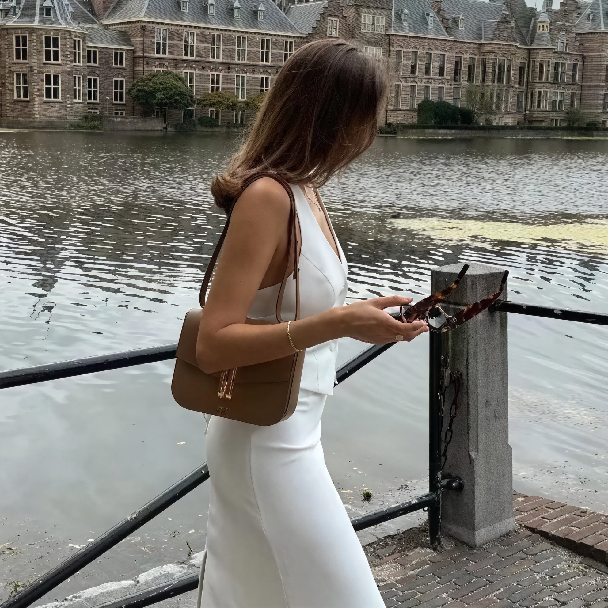 Women's White Halter-Neck Tailored Vest & Skirt Suit Set, Elegant Minimalist Style-77149-807f3c98-cb2f-4696-a2ba-c22f59273154
