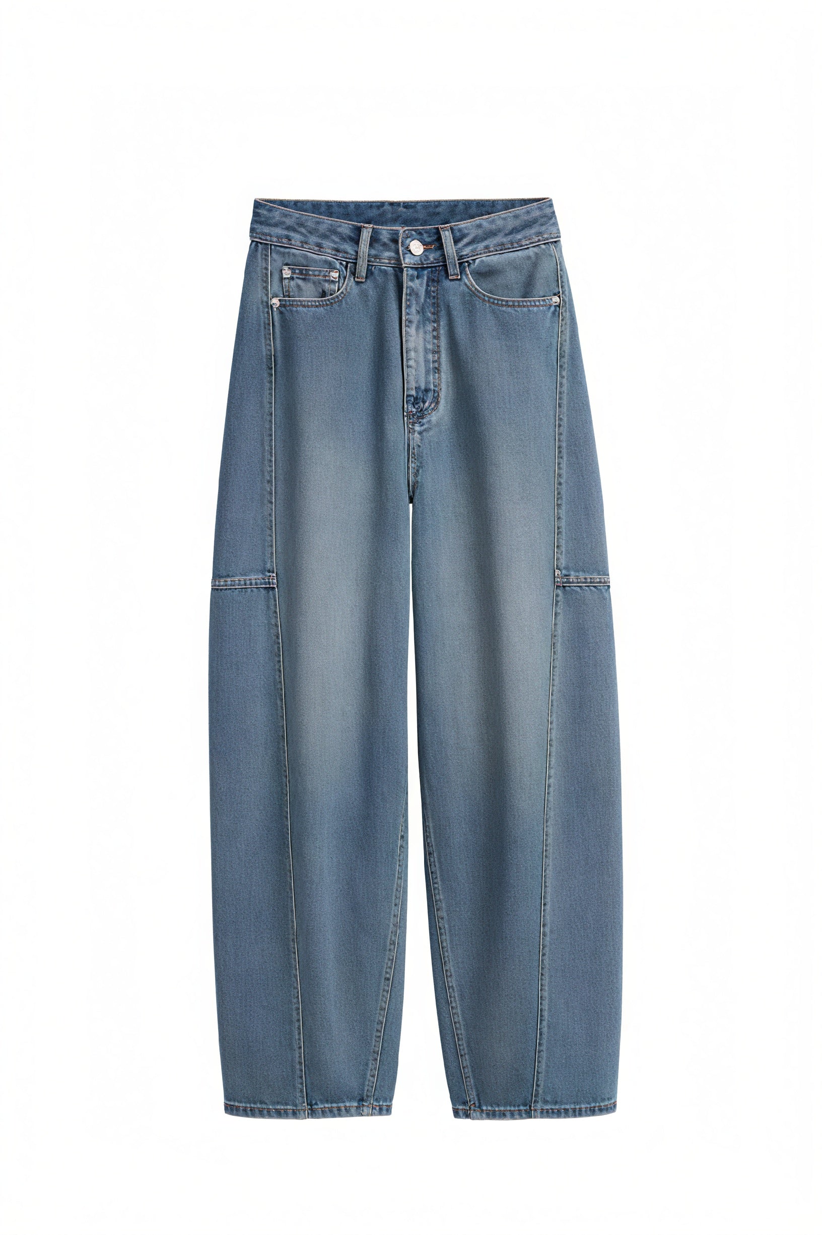 Women's Wide-Leg Jeans – High-Waisted Light Blue Denim with Vertical Seam Detail-79664-d8200fc9-307e-4efd-b629-9623c695195d