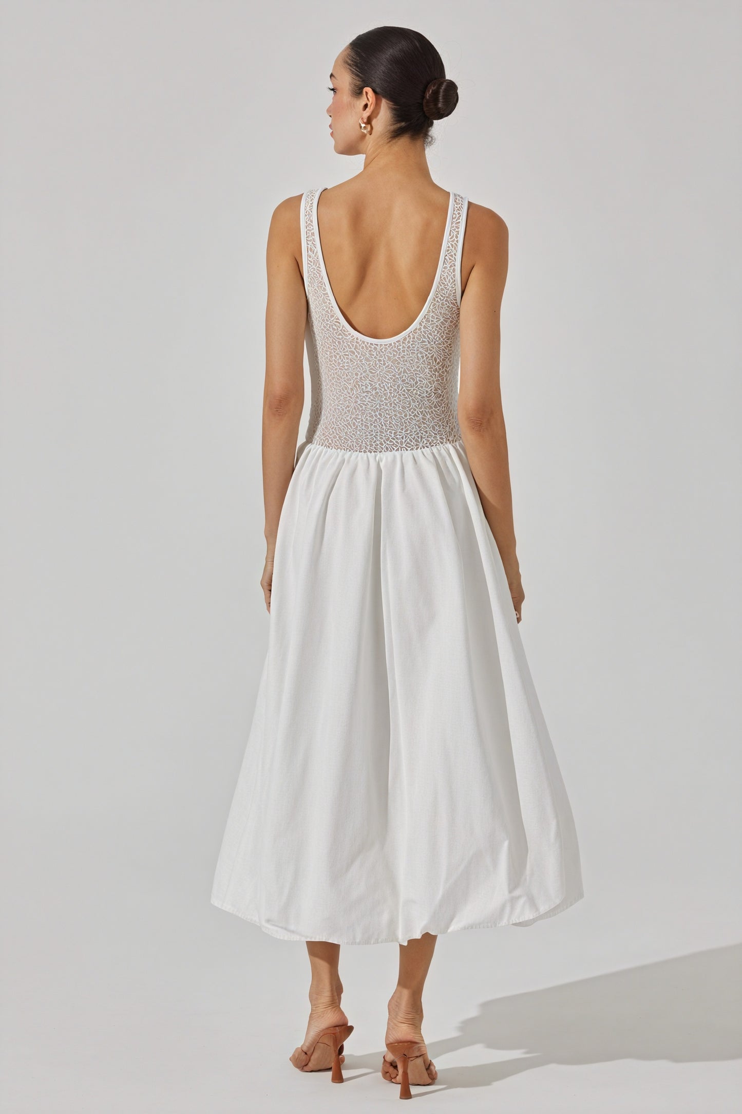 Women's White Midi Dress – Textured Bodice, Sleeveless, Flowing Silhouette-81050-cda87061-5dac-498a-9610-32e5785279bb