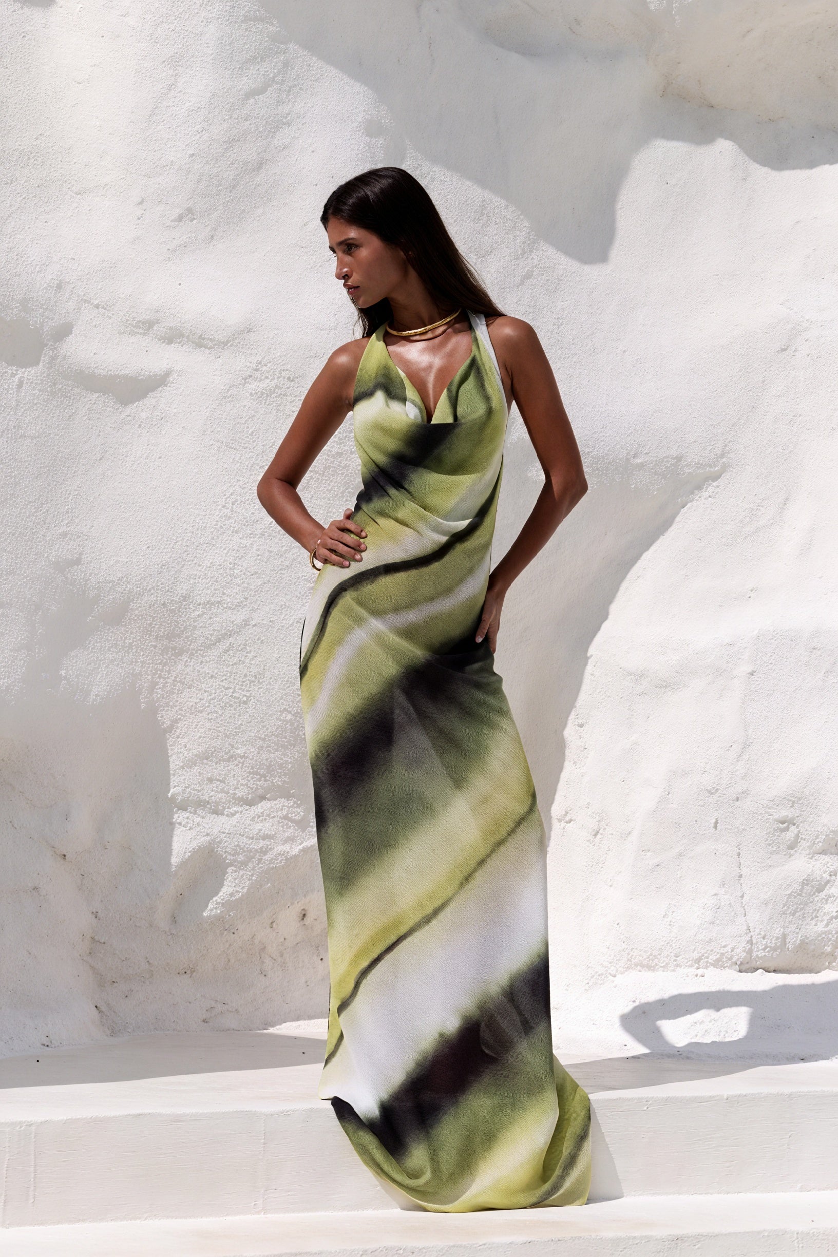 Women's Maxi Dress – Sleeveless Tie-Dye, Draped Neckline, Flowing Bohemian Style-83479-1f95f47e-dd2e-452a-a880-7958e55035f6