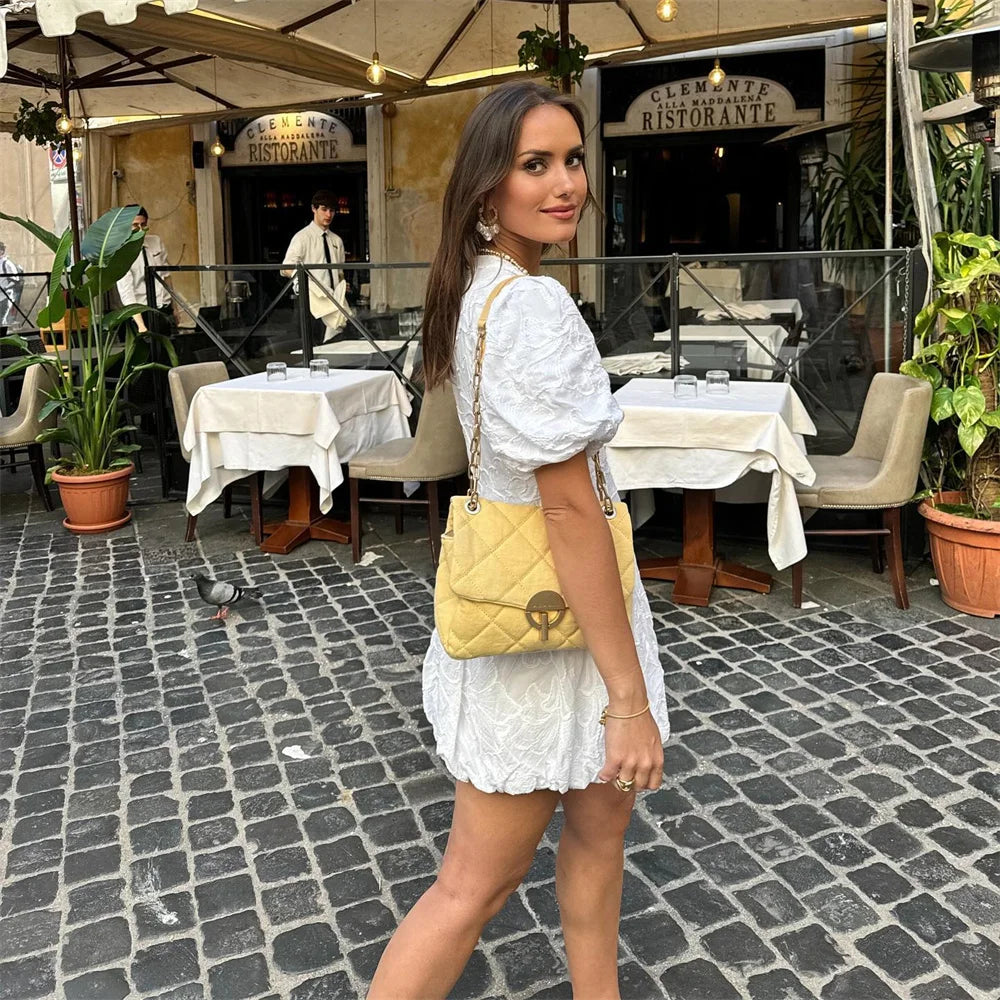 Women's White Embroidered V-Neck Short Sleeve Mini Dress, Sydney Wardrobe-83645-c14c046f-ac50-4375-945c-829d78cd6690