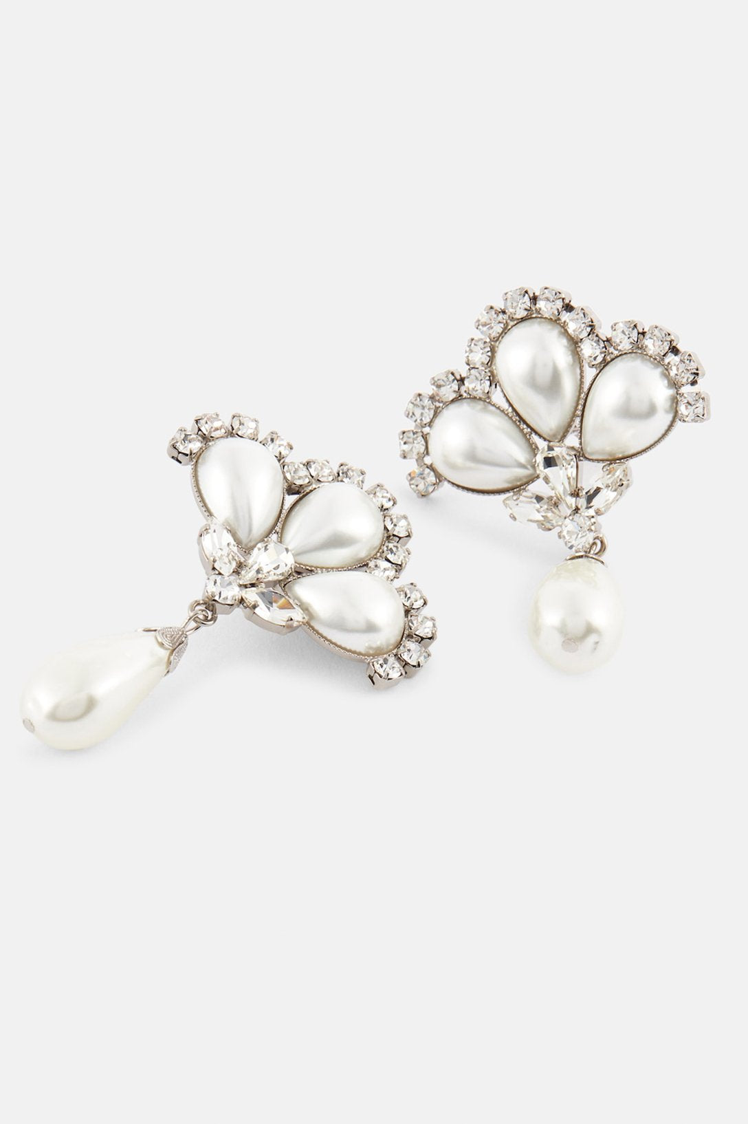 Women's Drop Earrings – White Teardrop Faux Pearl Crystal Fan Elegant, Sydney Wardrobe-80814-06c6b804-d192-49d8-b0f5-fe4cb31b4a50