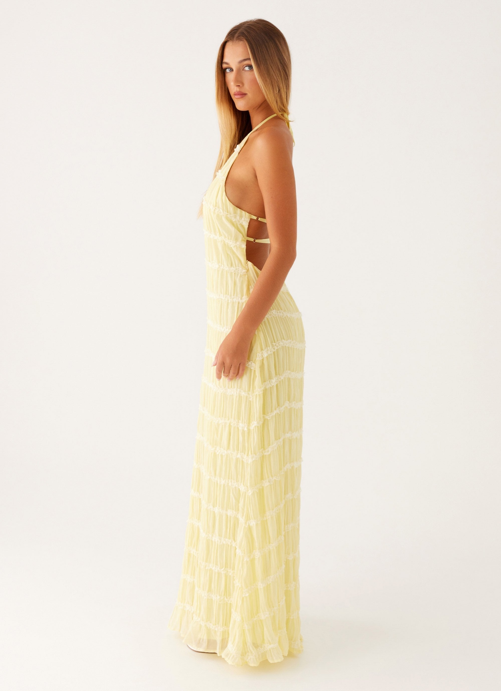 Women's Maxi Dress – Textured Halter Neck-83499-08307baa-3e24-4cb5-afc6-1d062edce20e