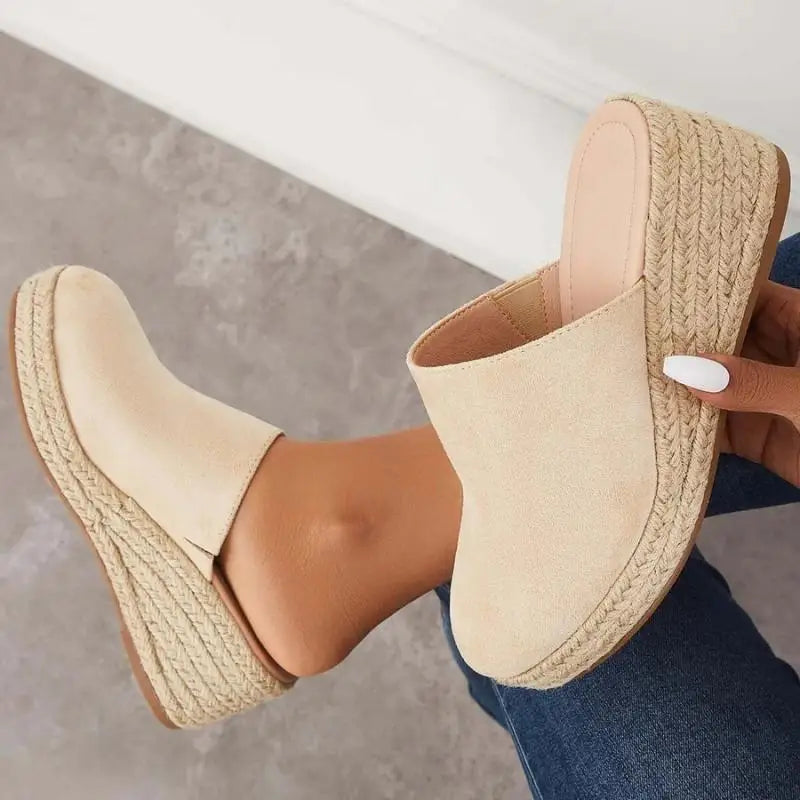 Women's Suede Wedge Espadrille Slip-On Shoes-83367-09ffe51c-1795-4c33-8e5d-de594554b2df
