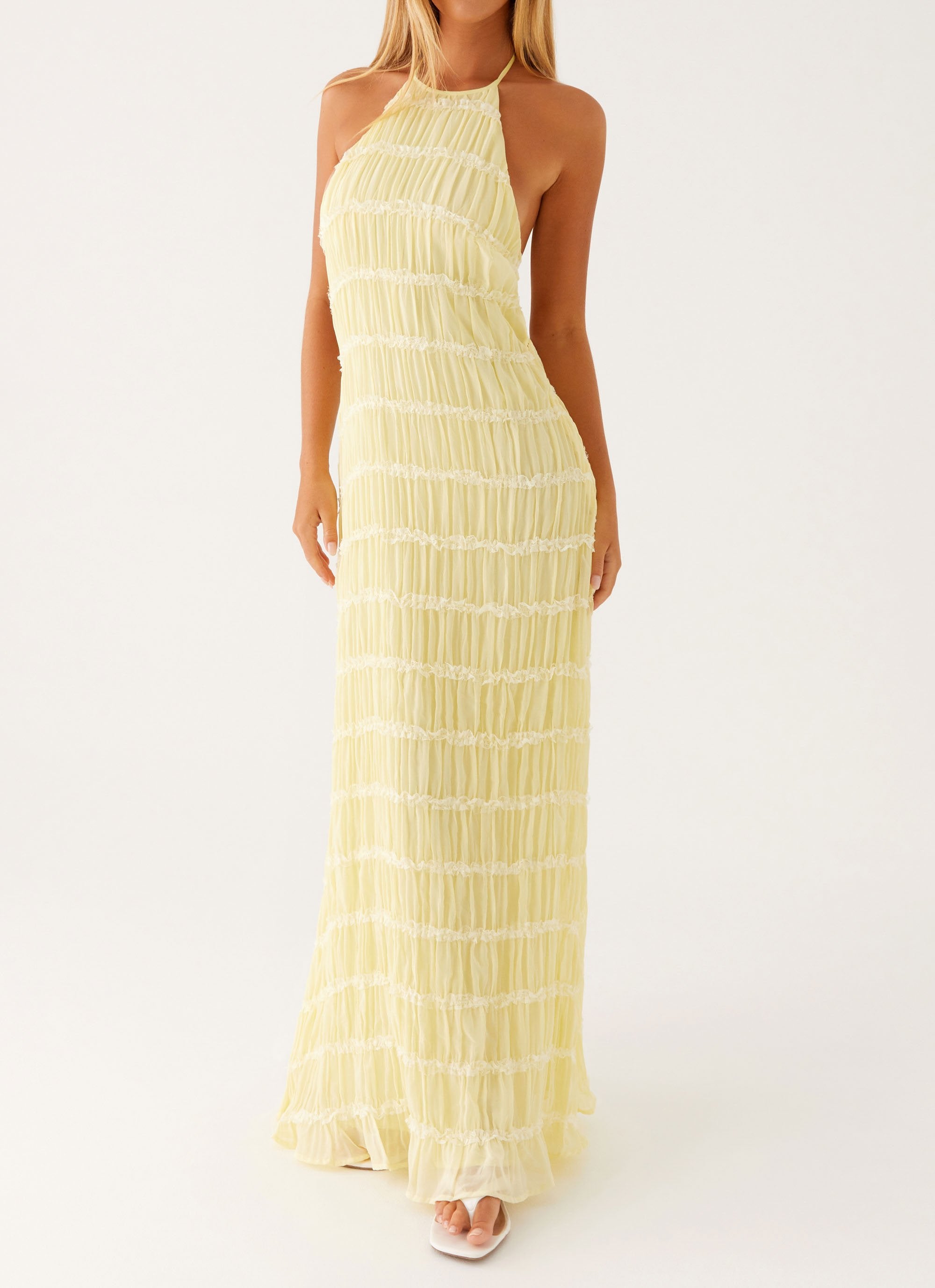 Women's Maxi Dress – Textured Halter Neck-83499-0aeadde0-8e31-4224-9ff1-ede38178f57e