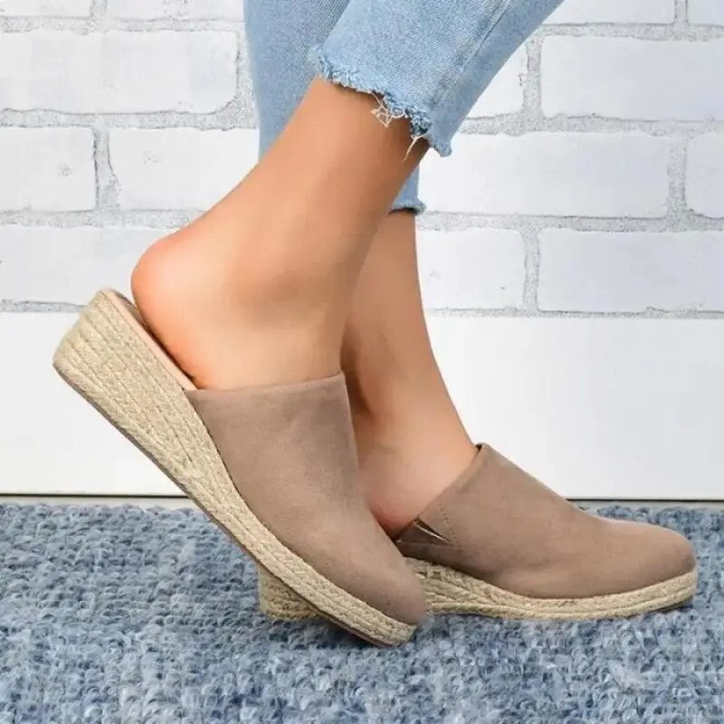 Women's Suede Wedge Espadrille Slip-On Shoes-83367-14e51aaf-9de6-4846-9634-0d149020e7ea