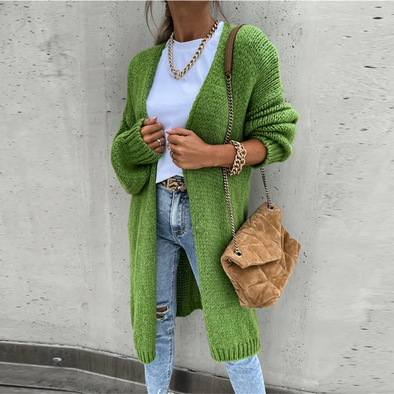 Women's Longline Cardigan – Open Front, Ribbed Knit, Sydney Wardrobe-74479-181b82cb-1001-4fd5-8ada-3bb71e033d4f