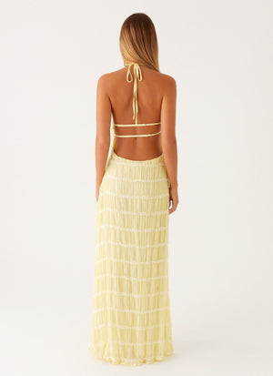Women's Maxi Dress – Textured Halter Neck-83499-1efc1762-fd28-4762-9d1c-a11c67089190