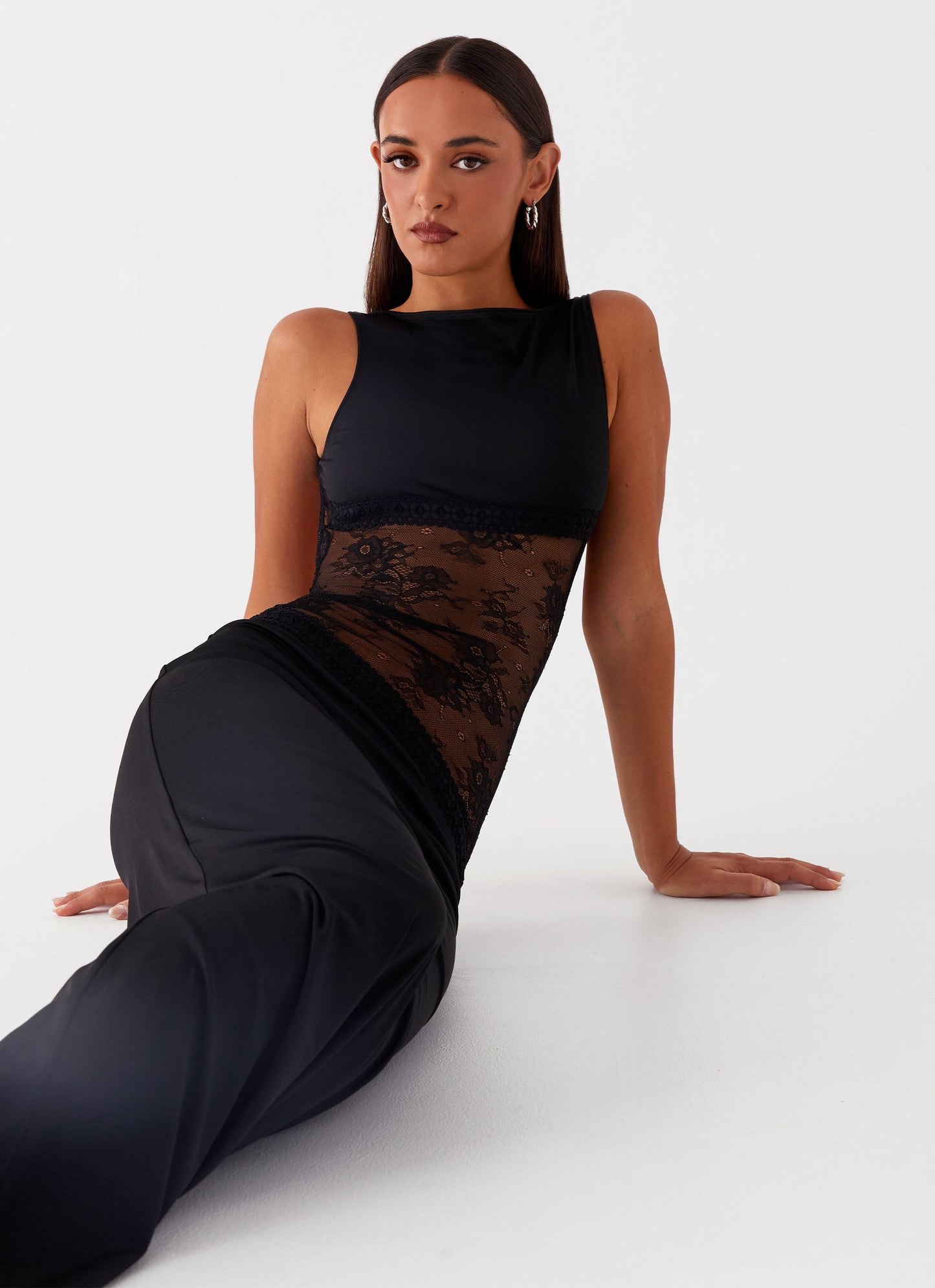Women's Sleeveless Maxi Dress – Unique Lace Panel, Elegant Evening Wear-83478-21eee012-fcbf-403f-a41f-a7c6bd4dff28