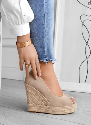 Women's Black Open-Toe Wedge Sandals with Rope Platform Sole-83368-2744f2dd-2399-4ef3-9c46-1608c032e339