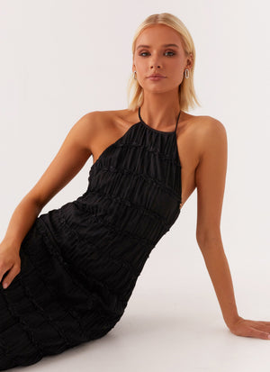 Women's Maxi Dress – Textured Halter Neck-83499-46652a7e-96df-4caa-ae96-ae880d39b16b