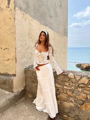 Women's White Lace Top – Square Neckline, Flared Sleeves, Bohemian Style, Sydney Wardrobe-81554-513d3a4b-fc01-42f1-ad06-52a68f8bf61f