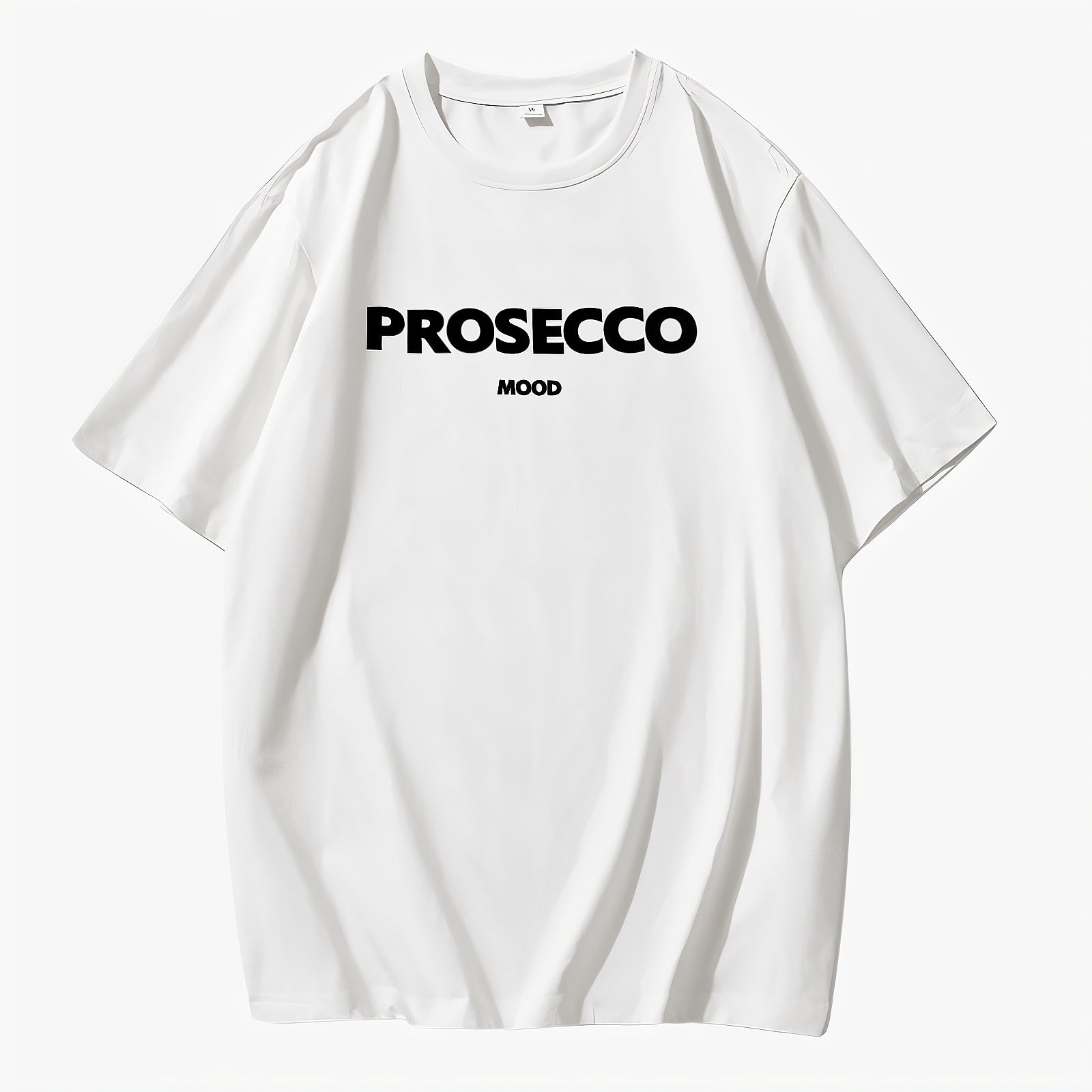 Women's T-Shirt – 'PROSECCO MOOD' Graphic, Crew Neck, Cotton Blend, Relaxed Fit-53203-63a3ac21-79e8-4fa8-99d1-bcd843815e99