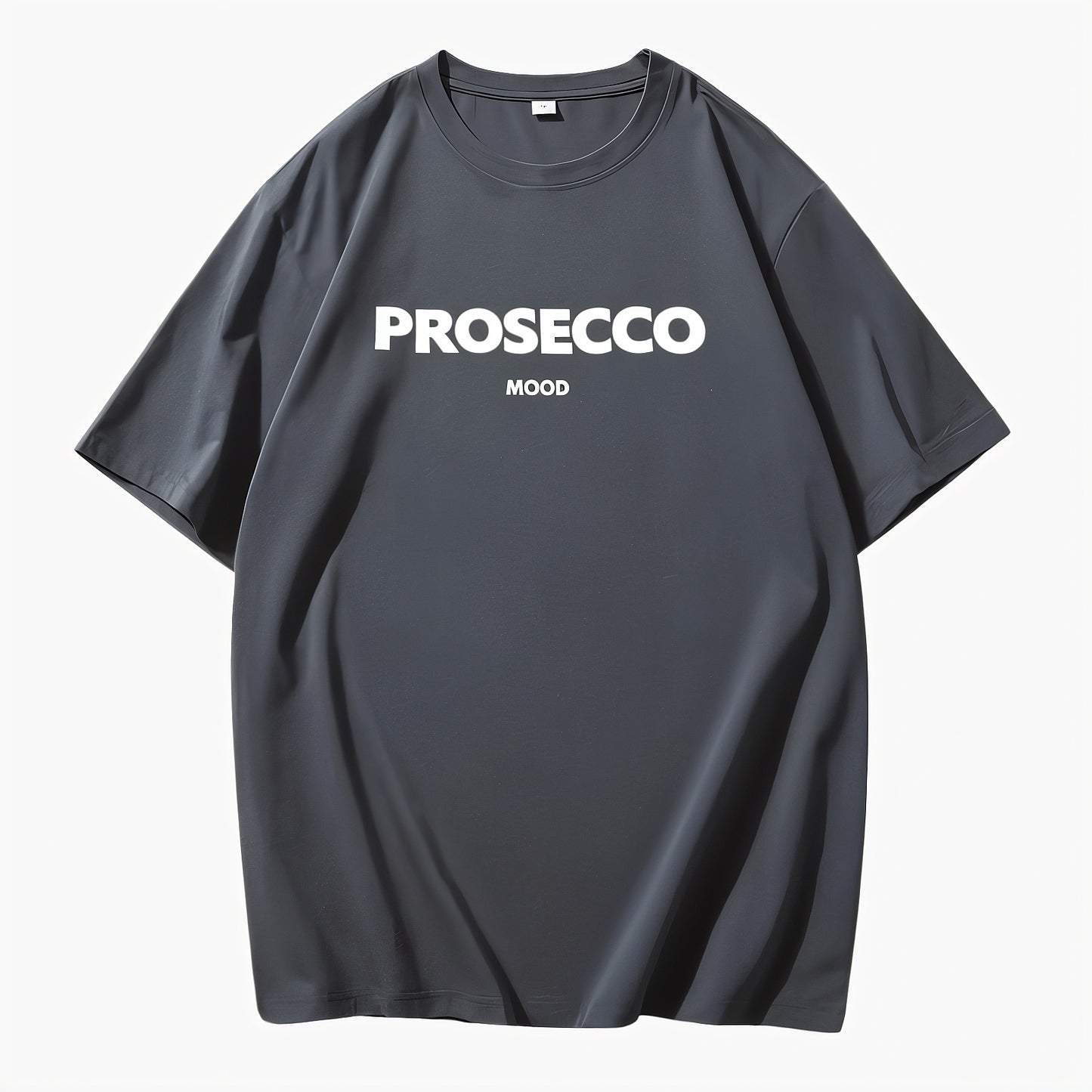 Women's T-Shirt – 'PROSECCO MOOD' Graphic, Crew Neck, Cotton Blend, Relaxed Fit-53203-8a965ce4-8d94-4f0b-a8fd-efa5bd4a6aab