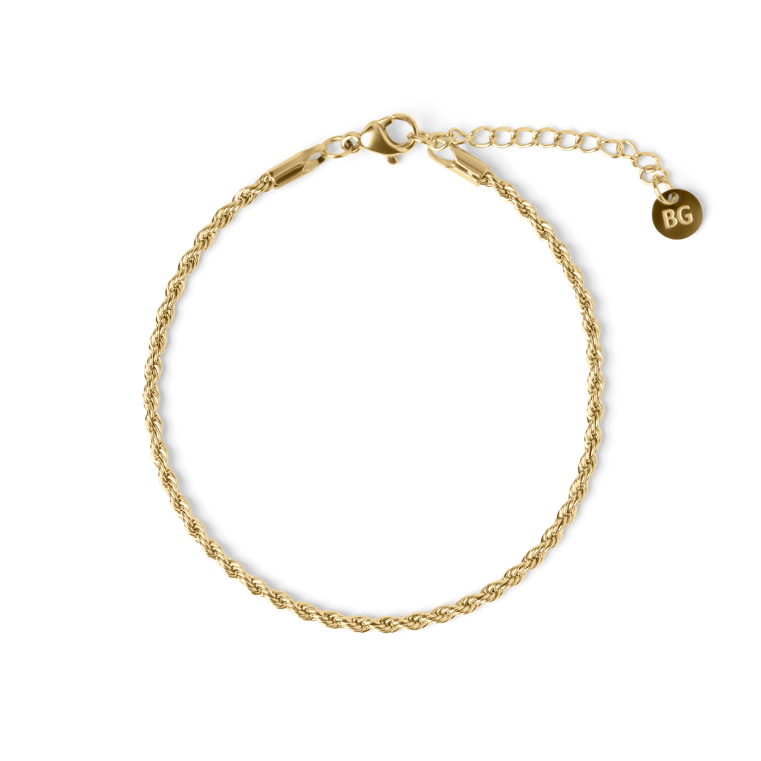 Women's Bracelet – Gold/Silver Twisted Rope, Adjustable, Lightweight Minimalist Style-76325-5b91941c-dcdd-4820-836d-5164f7609ddd