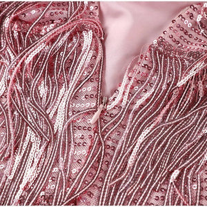 Women's Mini Dress – Fringe Detail Feather Trim Spaghetti Strap-83329-5d35694e-b51c-4f43-9594-f07b07829713