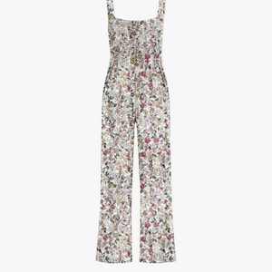 Women's Floral Jumpsuit – Multicolor Square Neck Wide-Leg Cotton Blend-67586-3f9e9303-5e1f-4ef1-9e1b-35d9bdd2950f