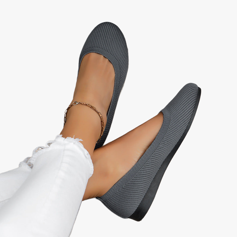Women's Knit Ballet Flats – Cushioned Slip-On, Lightweight, Rounded Toe-67659-4eb7266e-1ec7-4c17-b26f-a7abcc6a510f