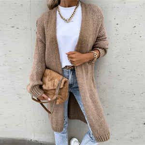 Women's Longline Cardigan – Open Front, Ribbed Knit, Sydney Wardrobe-74479-6ff90b8b-1c1e-4a92-9e00-92dce12c84ef