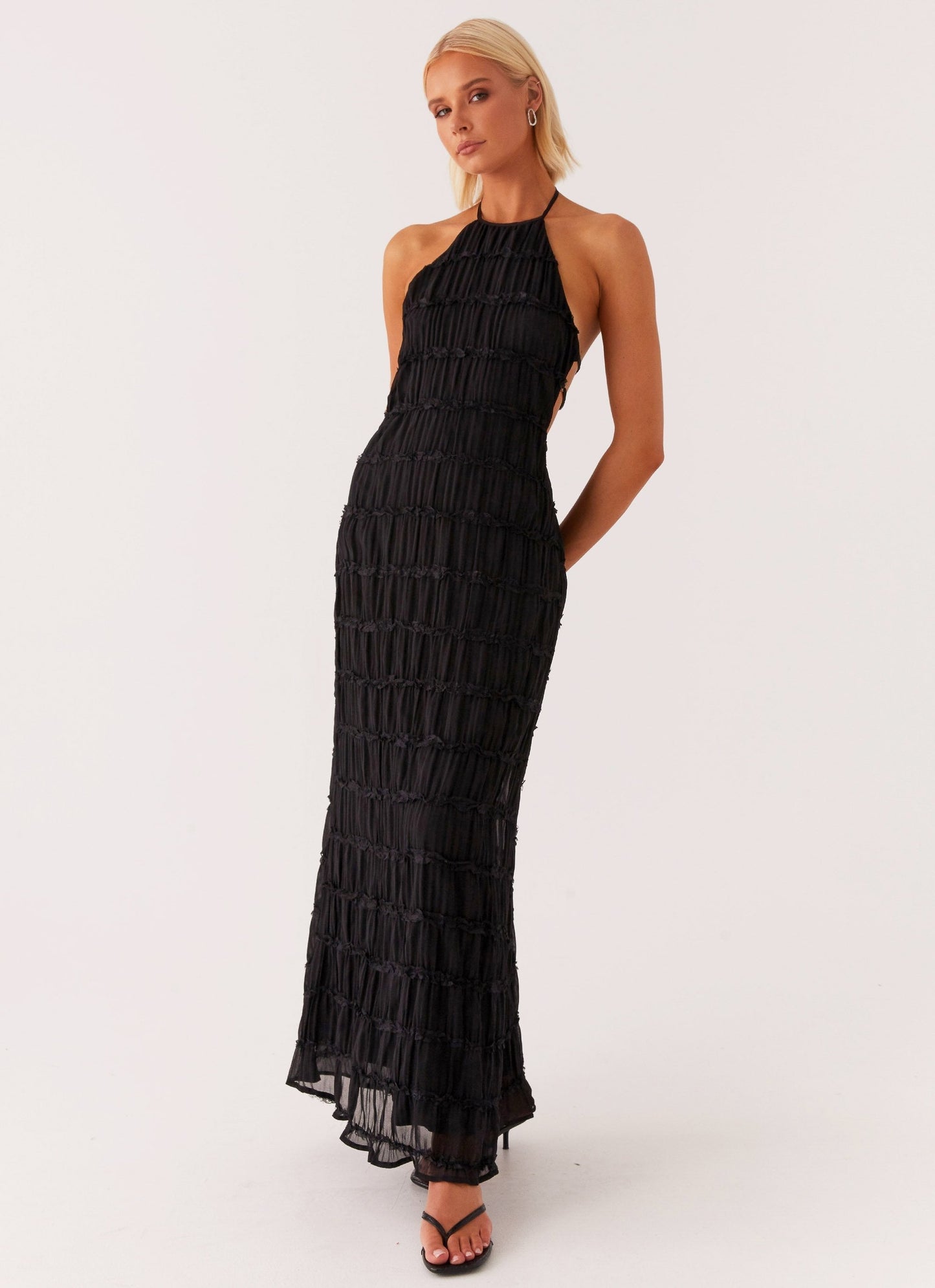 Women's Maxi Dress – Textured Halter Neck-83499-72197a35-2a49-46ff-8cba-3b34d6c0f2f9