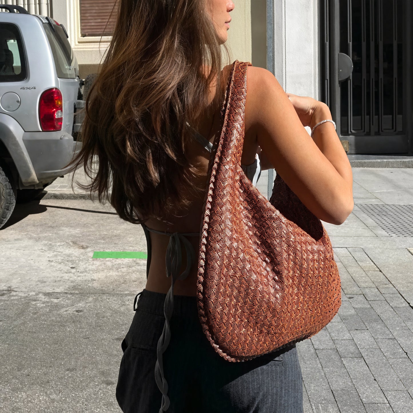 Women's Woven Hobo Handbag – Large Slouchy Crescent, Wide Strap-77186-a18d98bb-cd39-478b-bc3e-7765b604d400