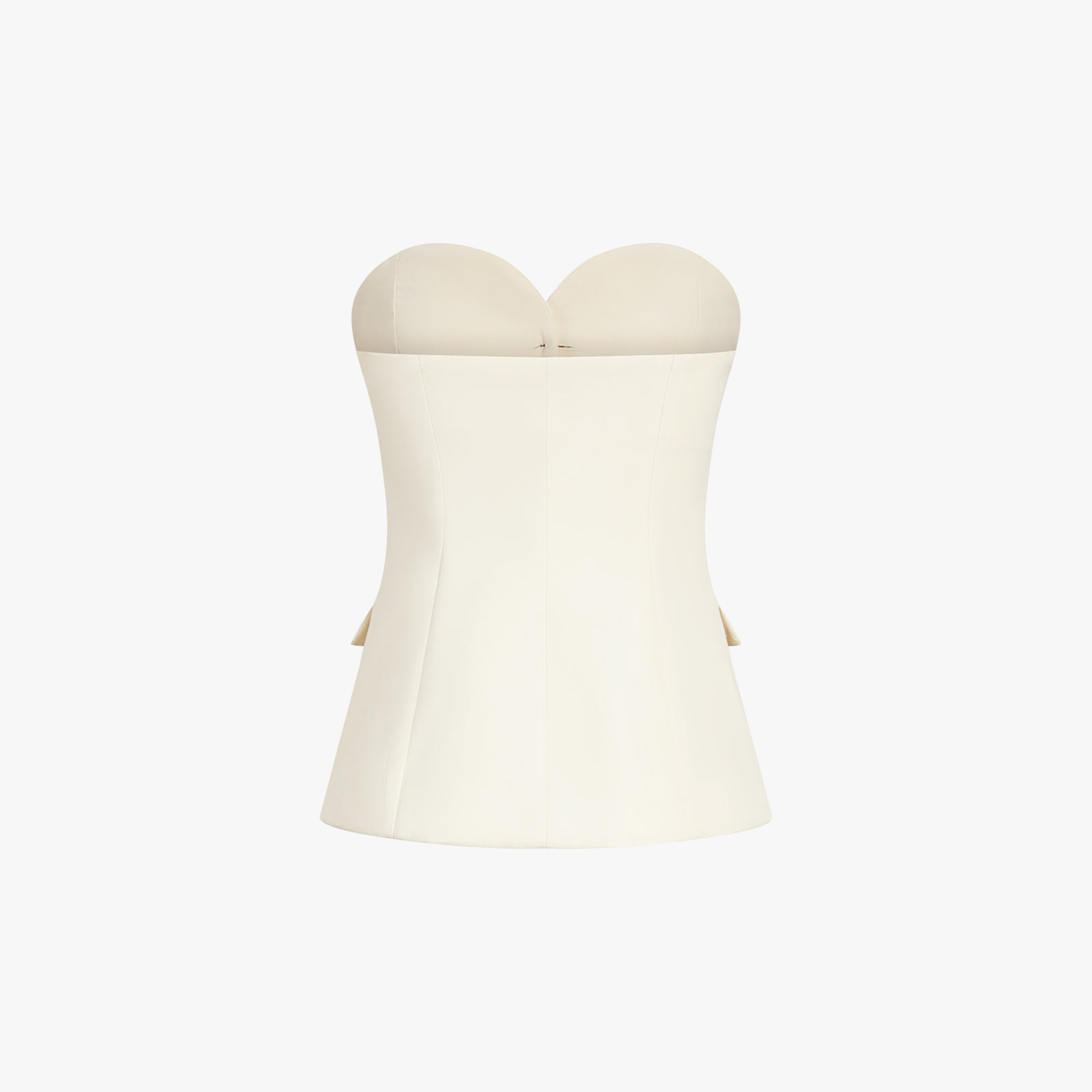 Women's Strapless Suit – Sweetheart Neckline, Wide-Leg Trousers, Button Detail, Lightweight Fabric-77234-61b45486-3afe-43b2-a6ab-152537b8fa08