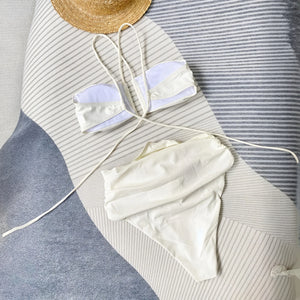 Women's Swimsuit & Bikini Set: Red Plunge Strappy, White Floral High-Waist, Nylon Spandex-77277-c8589404-ceba-48cc-8138-79a9ccb0101f