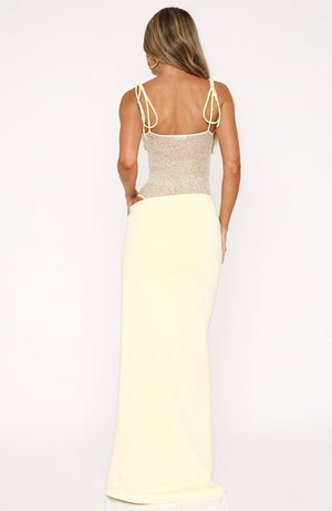 Women's Lace Bodice Maxi Dress – Corset Style, Tie Straps, Floor-Length, Black Burgundy Yellow, Sydney Wardrobe-79253-b6b452d7-6df0-46bc-8cbd-1b3dc13595bf