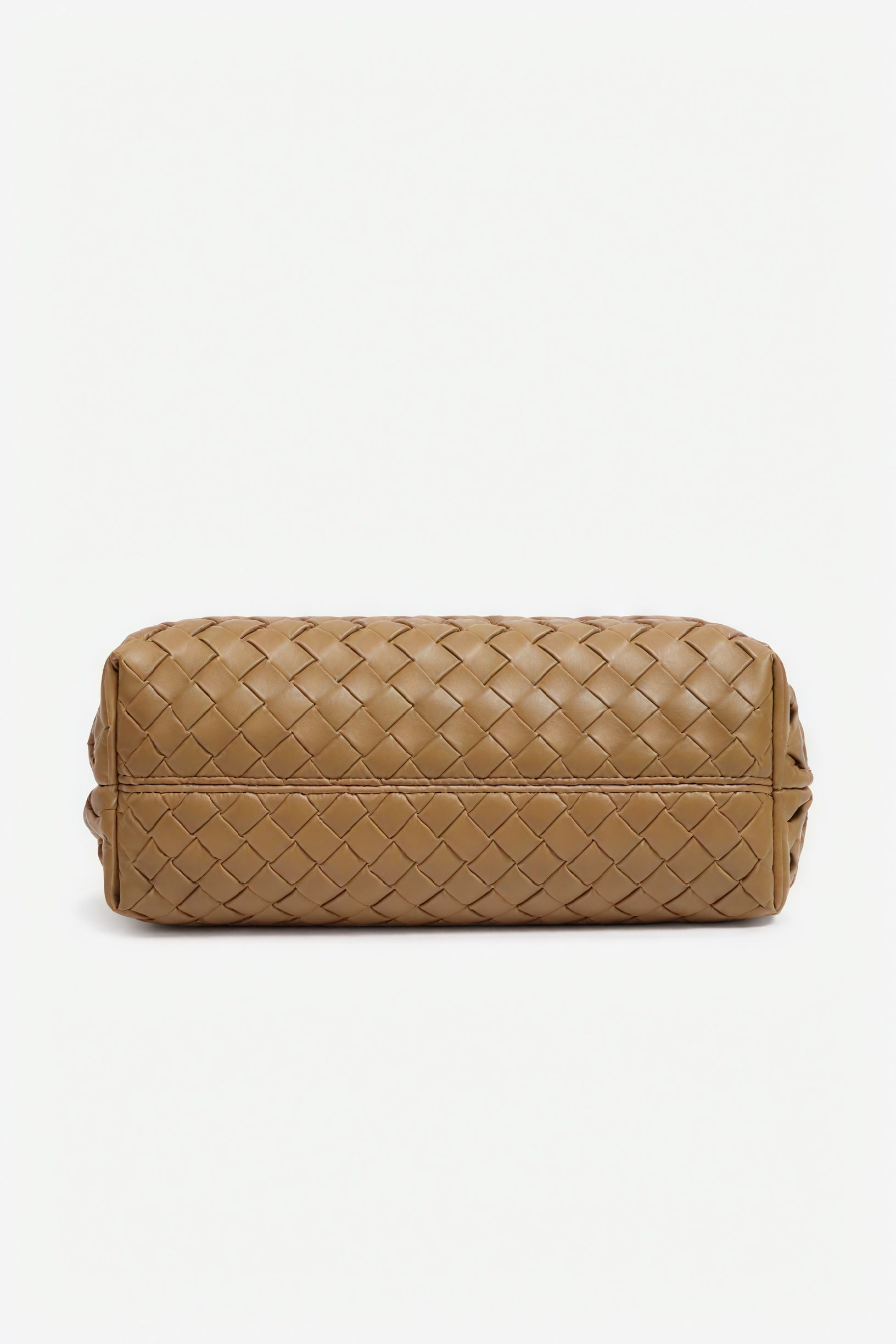 Women's Handbag – Woven Leather Structured Top Handle Gold-Toned Clasp Elegant-79605-0c6261f1-5e5b-48d9-bb45-98344a253150