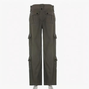 Women's High-Waisted Cargo & Wide-Leg Trousers – Olive Green, Black, Utilitarian & Classic Style-79792-d9fae893-d8c3-43a6-afc5-87cfe4c6191a