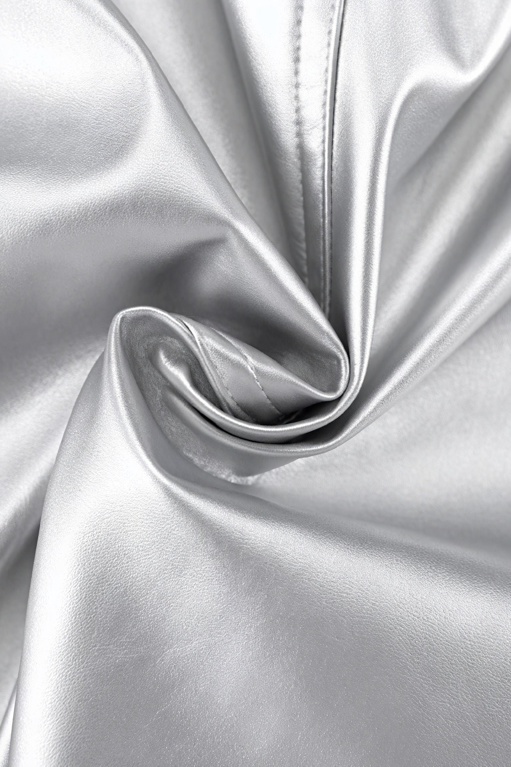 Women's Silver Faux Leather High-Waist Maxi Skirt with Front Slit-80477-b7d02516-740f-445d-8154-fea70dc40245