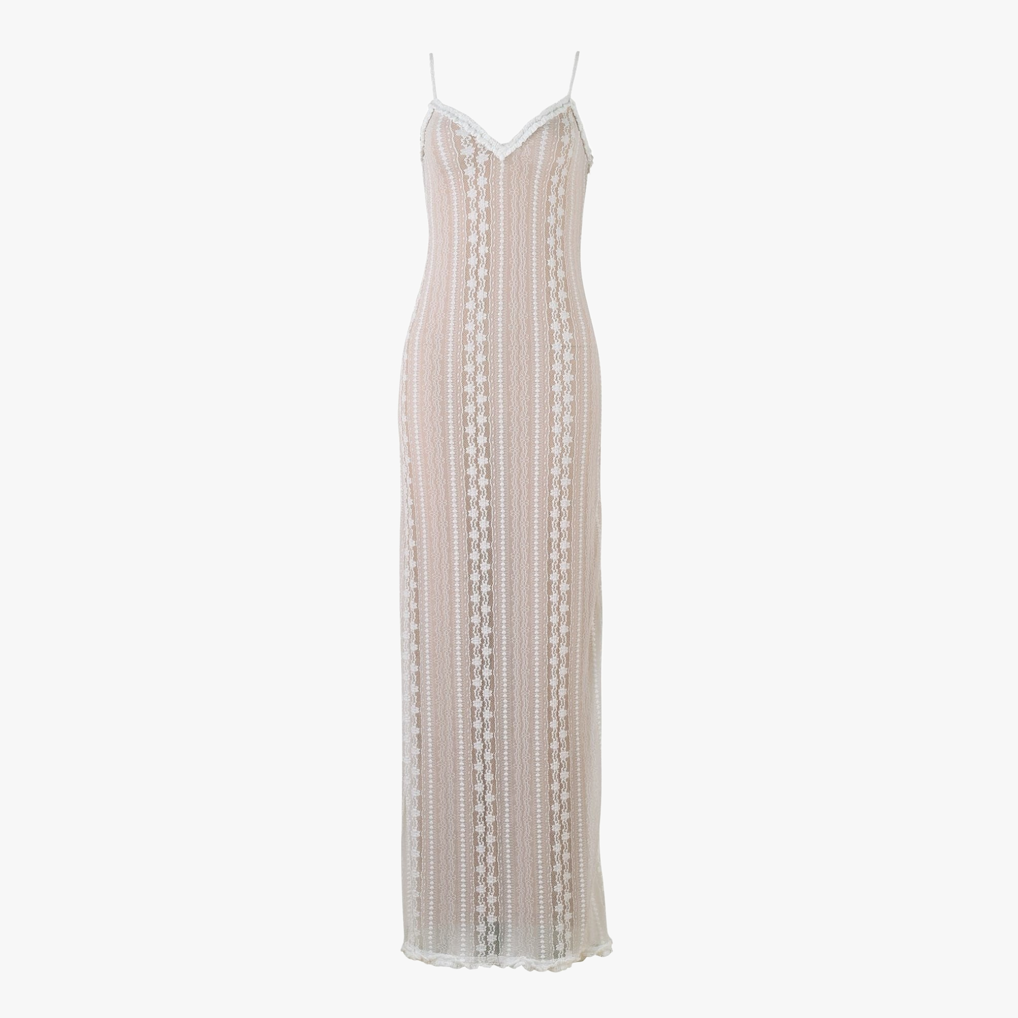 Women's Sheer Maxi Dress – V-Neck, Matching Bolero, Black/White-80915-cd69e34f-db54-4e54-937b-1aad299d0e81