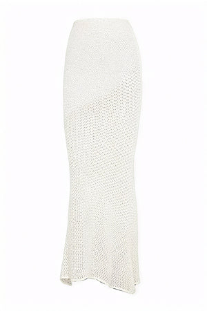 Women's Pink Knit Crochet Crop Top & Maxi Skirt Set, Asymmetric Hem-80946-b8c1ad90-2028-48de-936b-d844ef046bc2