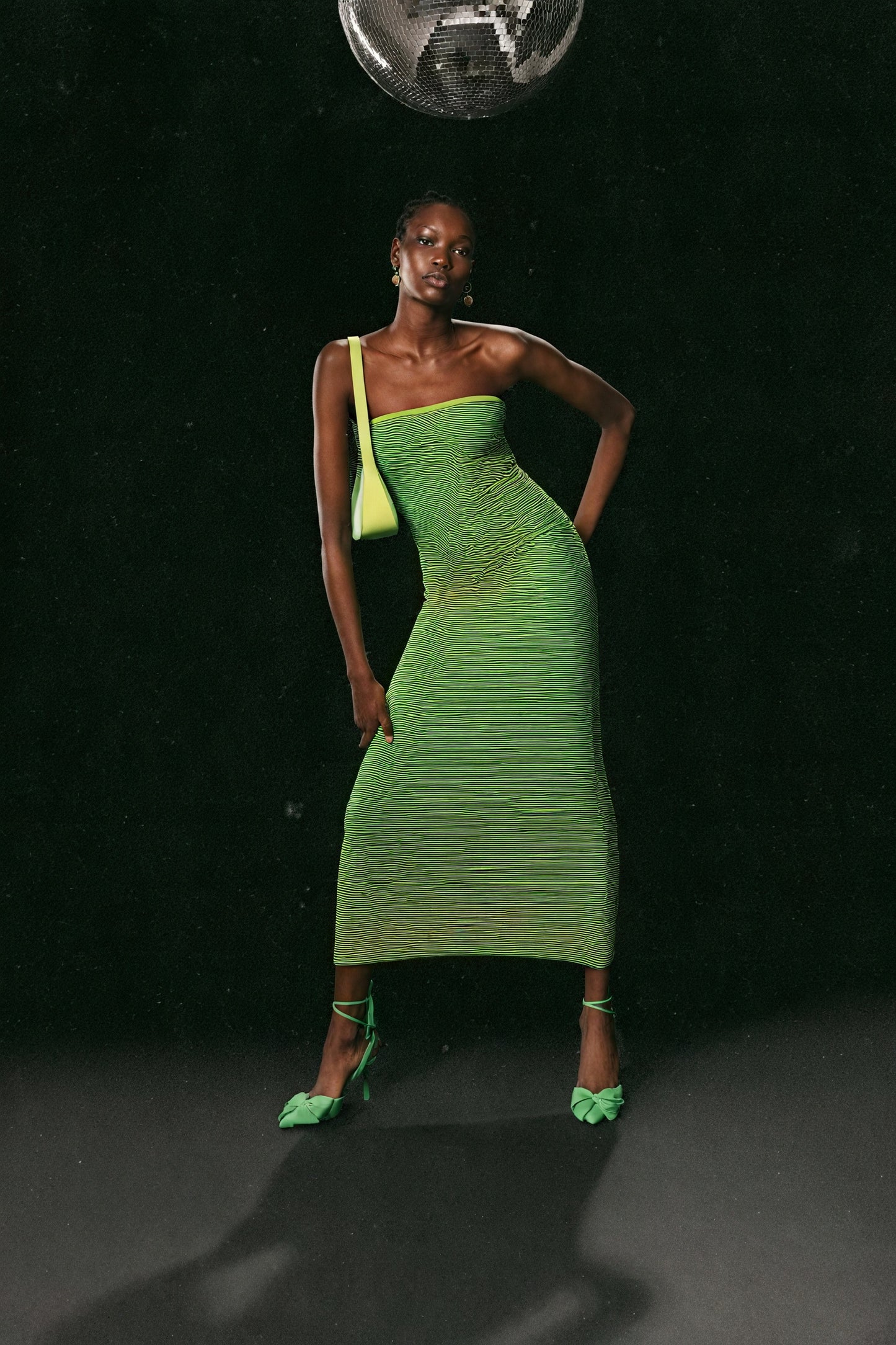 Women's Strapless Ribbed Knit Striped Midi Maxi Dress - Modern Minimalist Style-81016-90fbdcc0-0a7b-4700-a2ba-5f79df9f31da