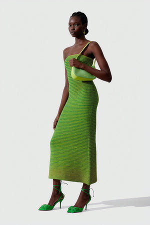 Women's Strapless Ribbed Knit Striped Midi Maxi Dress - Modern Minimalist Style-81016-631e190e-d513-4876-9685-62e5517b7f0a