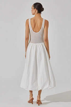 Women's White Midi Dress – Textured Bodice, Sleeveless, Flowing Silhouette-81050-cda87061-5dac-498a-9610-32e5785279bb