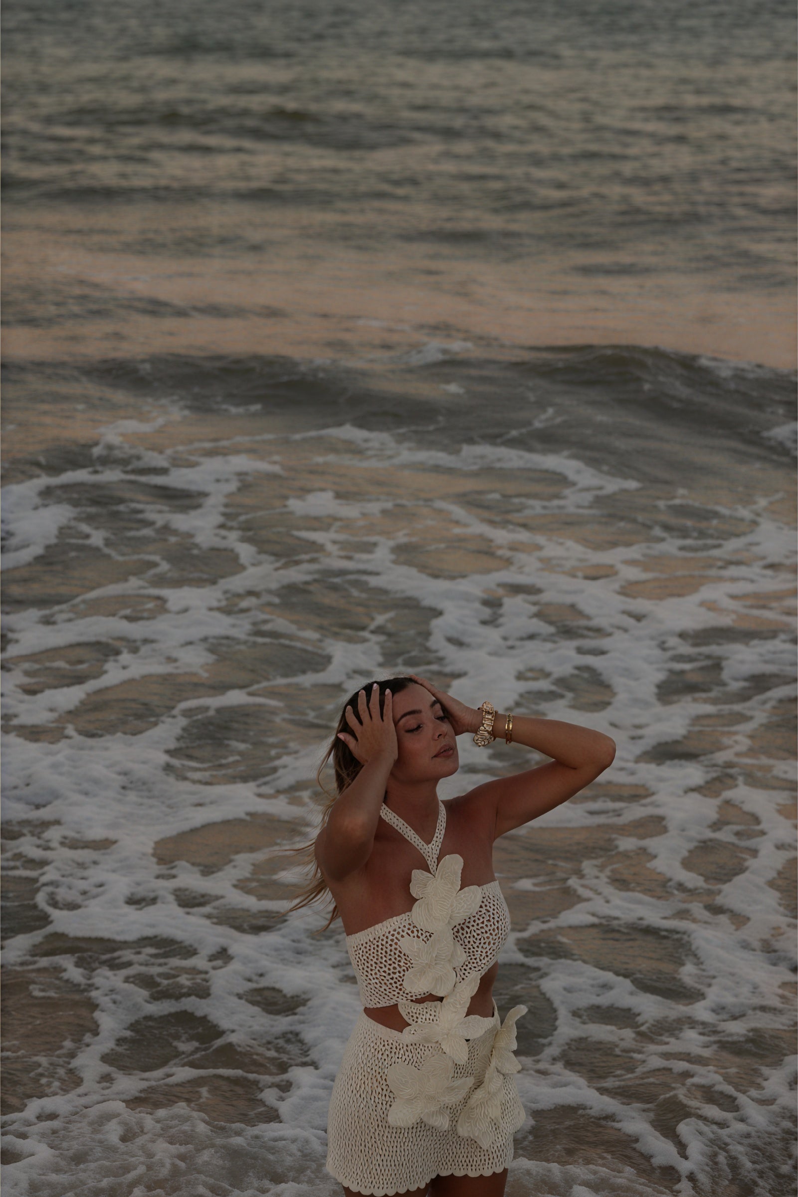 Women's Off-White Crochet Halter Floral Two-Piece Dress Set-81063-48b7e990-f935-4134-b0b3-ebb786c66688