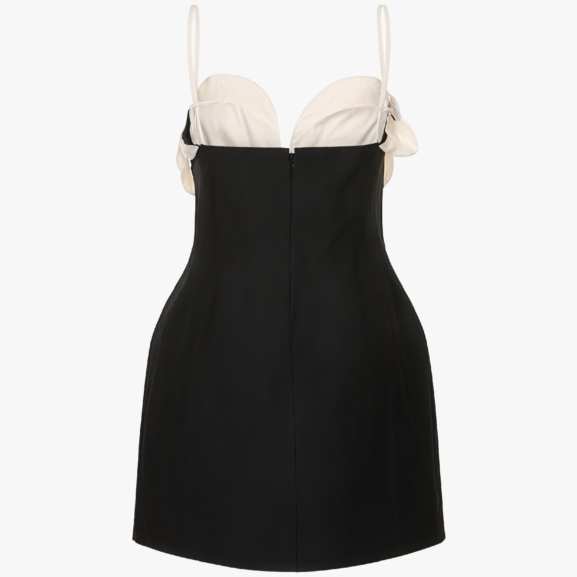 Women's Dress – Black Fitted, Sculptural Floral Embellishment, Modern Elegant-81080-26d5eb89-c86b-4051-84a4-e2ae2a2cf247