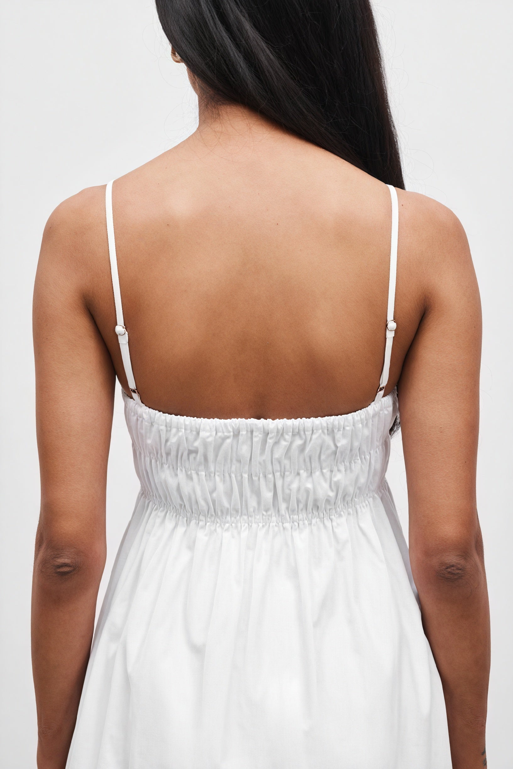 Women's White Cotton Maxi Dress – Square Neck, A-Line, Side Pockets-81099-26843658-3922-4d9f-ba7d-8bc6c5bed0e1