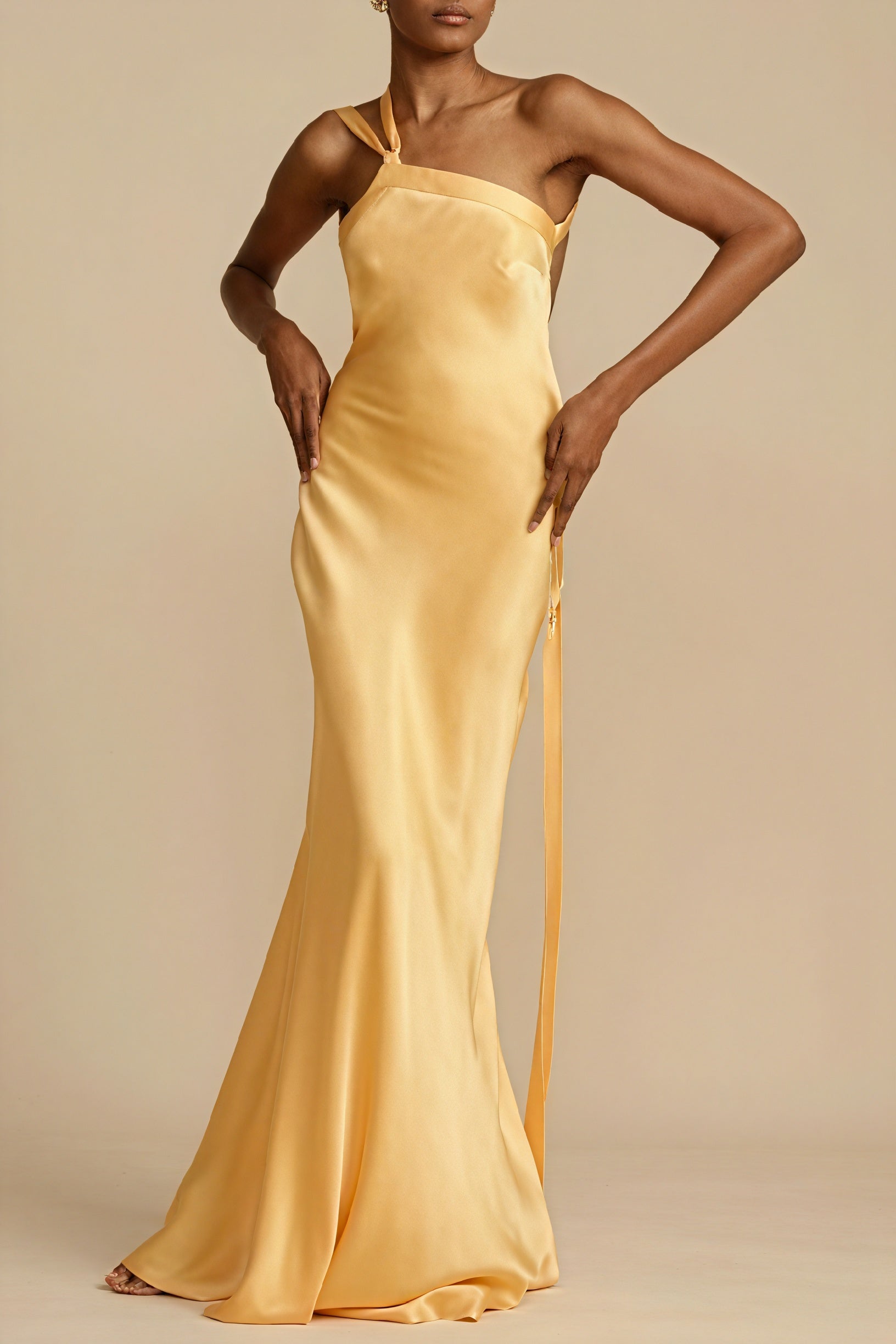 Women's One-Shoulder Satin Maxi Dress – Floor-Length, Side Slit, Evening Gown-81121-c3a700c8-49bb-4245-ac1b-d6cd2a47cdcf