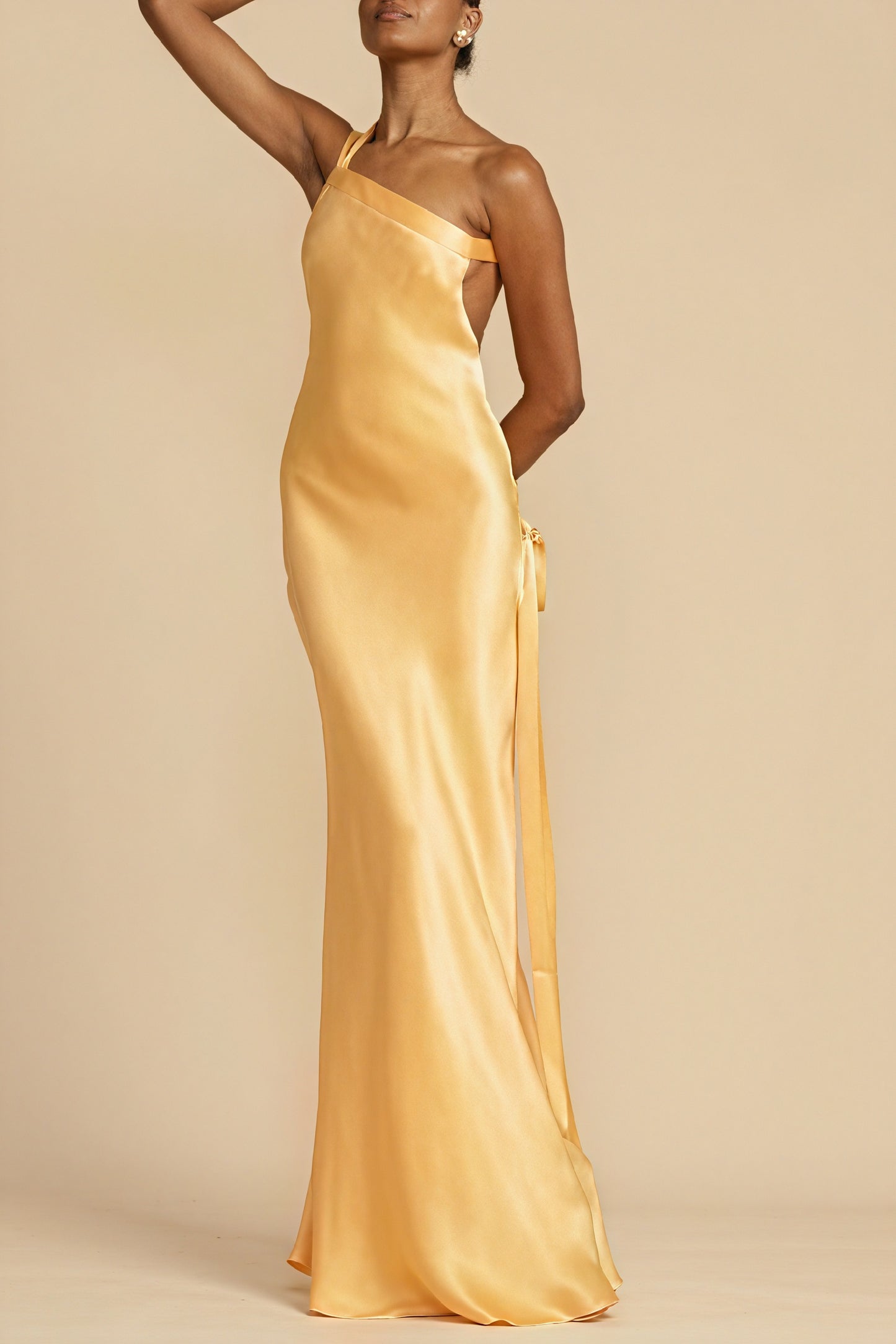 Women's One-Shoulder Satin Maxi Dress – Floor-Length, Side Slit, Evening Gown-81121-447e9d41-3413-4aed-956d-19024217a6fa