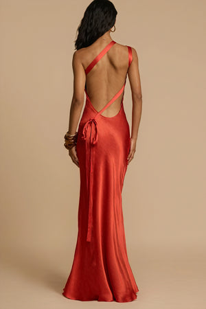 Women's One-Shoulder Satin Maxi Dress – Floor-Length, Side Slit, Evening Gown-81121-ca4c36cc-c4df-4808-8942-b9d2d1c2a4bb