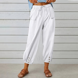 Women's Relaxed Cropped Pants with Drawstring Waist and Button Ankle-81182-ff60f657-758b-4524-a201-0b181e1d8b15