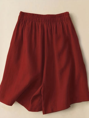 Women's High-Waisted Shorts – Elastic Waist, Relaxed Fit, Casual Style-82514-80d05599-f3cf-4d2a-995e-c8149385c11a