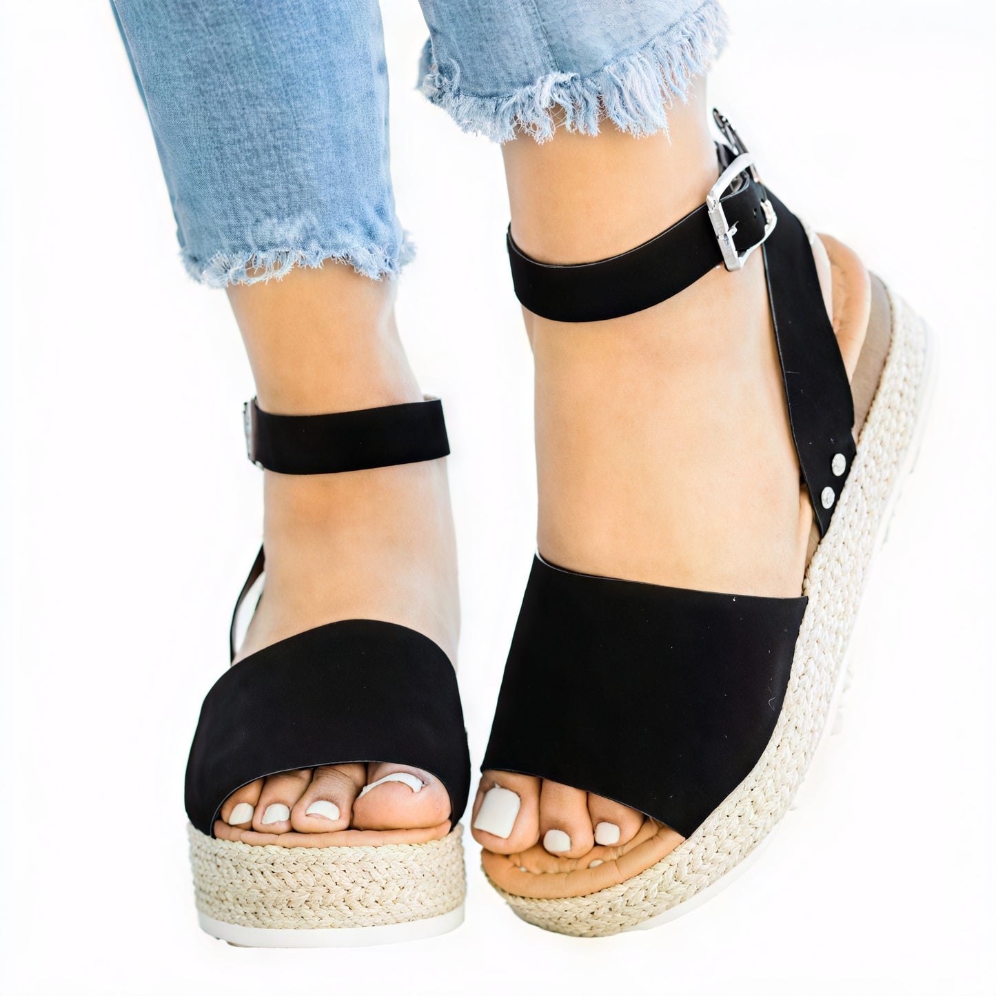 Women's Espadrille Platform Sandals – Open Toe, Ankle Strap, Summery Style-83252-07c80f2b-94d3-4bb8-98fb-03a71921d25d