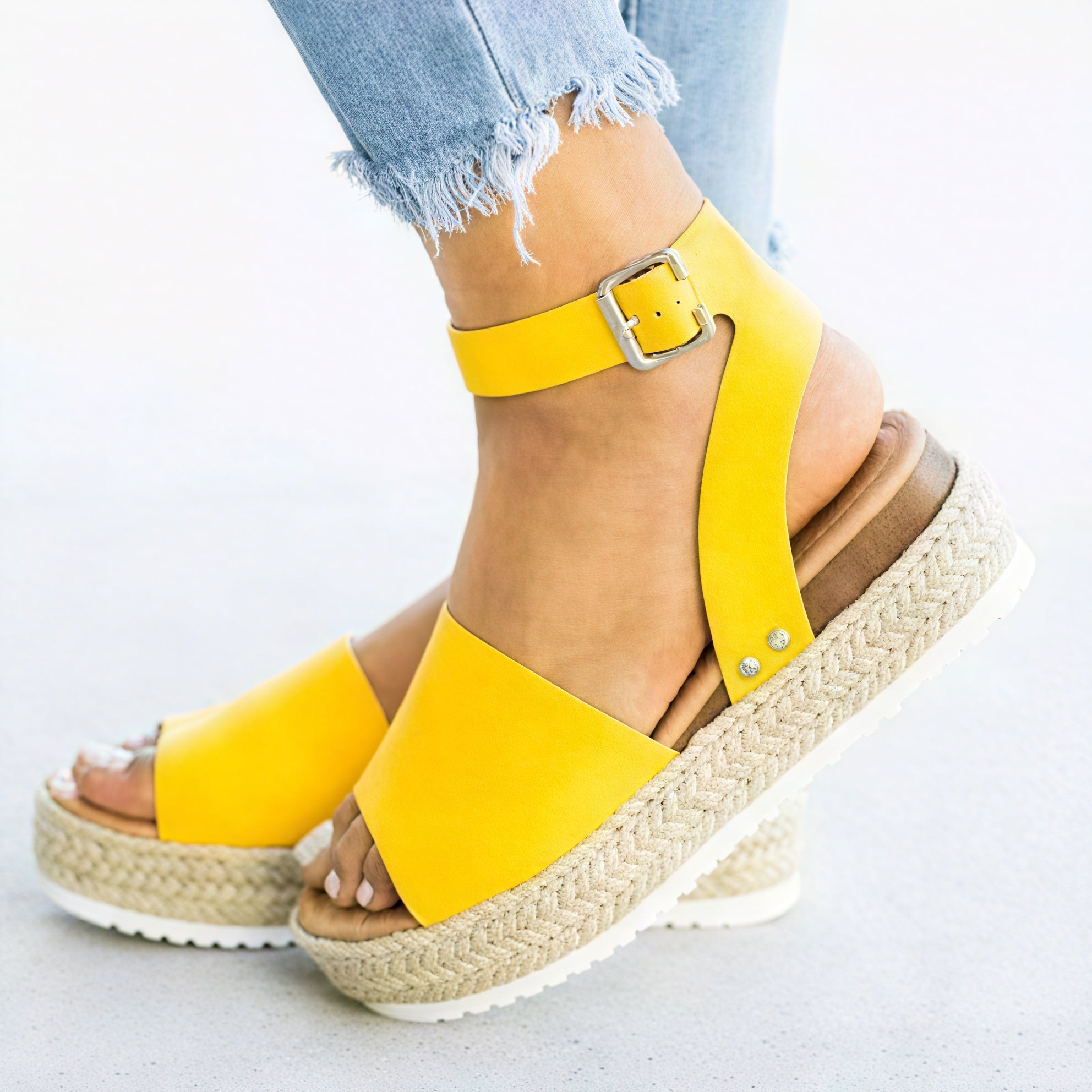 Women's Espadrille Platform Sandals – Open Toe, Ankle Strap, Summery Style-83252-3a549f54-02f3-4e40-85ab-5bf585de8fe6