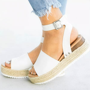 Women's Espadrille Platform Sandals – Open Toe, Ankle Strap, Summery Style-83252-99f71545-efc9-4758-8629-1e8ac1f4aadd