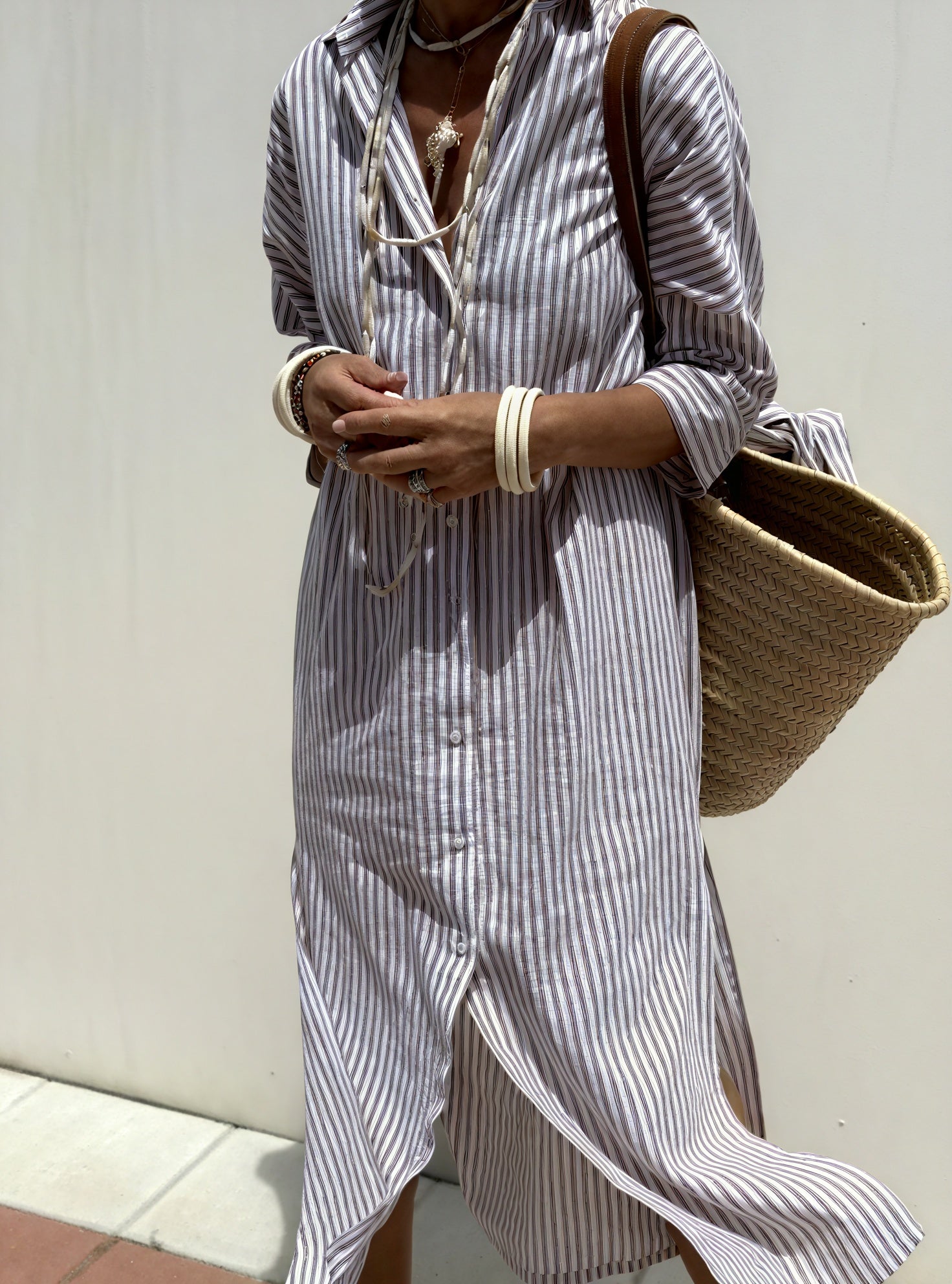 Women's Striped Long Sleeve Button-Down Shirt Dress – Relaxed Fit-83289-0eb35809-e1c5-4ff8-8d64-e6bb8aee067c