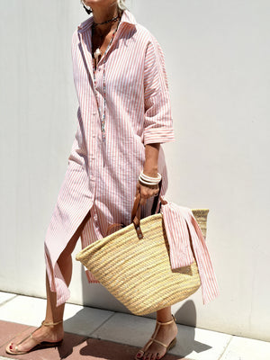 Women's Striped Long Sleeve Button-Down Shirt Dress – Relaxed Fit-83289-d43da464-7c17-41c5-bffa-58f7257a0429